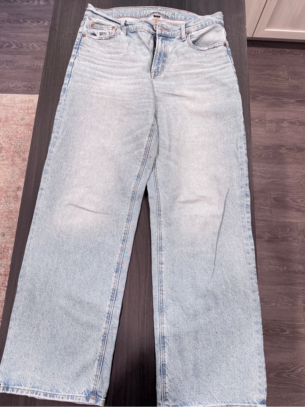 American Eagle Outfitters Light Wash Wide Leg Jeans
